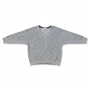 NWT Free People Womens Bright Lights Oversized Sweater Gray XS Boho Open Knit